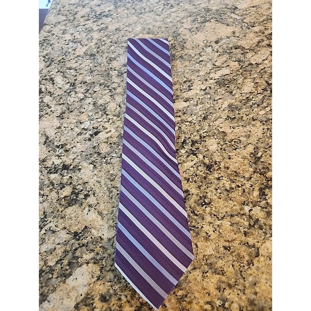 Calvin Klein Purple Striped Tie, Great‎ For Easter